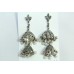 925 sterling silver Jhumki earring India Tribal Jewelry Marcasite pearl Stones
